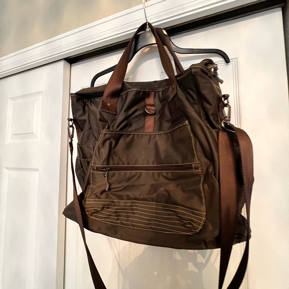 Athleta gray and Yellow gym Tote Bag Versatile and Stylish